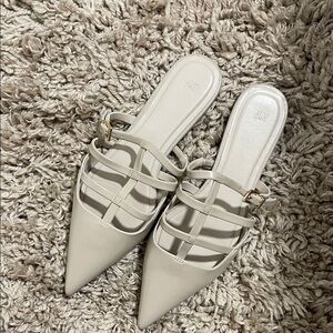H&M Cream Strappy Mules